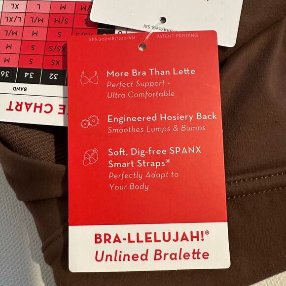 NWT SPANX Bra-llelujah Bralette Chestnut Brown Small - Picture 5 of 9